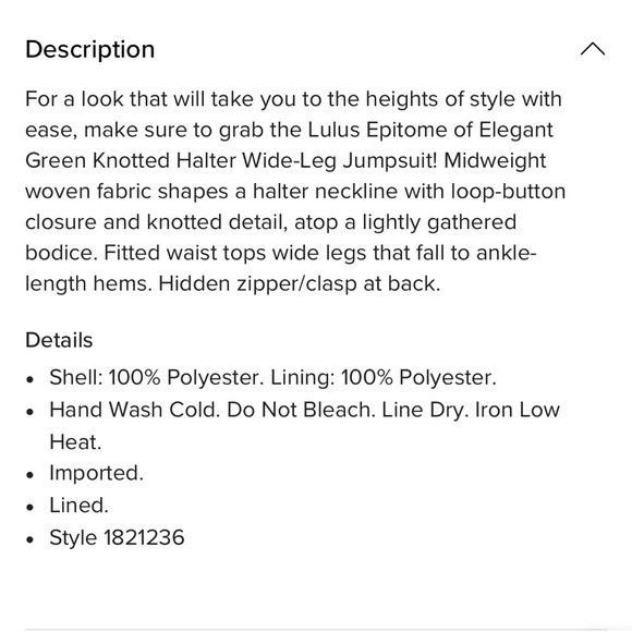 NWT Lulus Knotted Halter Wide Leg  Jumpsuit - Picture 2 of 14